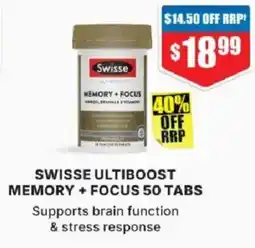 Chemist Warehouse Swisse Ultiboost Memory + Focus offer