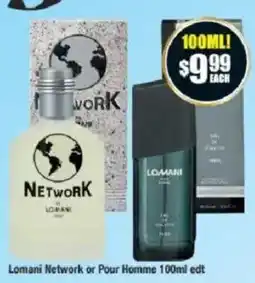 Chemist Warehouse Lomani Network or Pour Homme 100ml edt offer