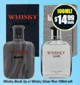 Chemist Warehouse Whisky Black Op or Whisky Silver Men offer