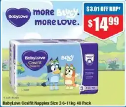 Chemist Warehouse BabyLove Cosifit Nappies Size 3 offer