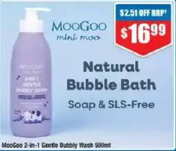 Chemist Warehouse MooGoo 2-in-1 Gentle Bubbly Wash offer