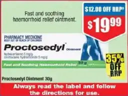Chemist Warehouse Proctosedyl Ointment offer