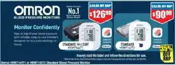 Chemist Warehouse Omron HEM7144T1 or HEM7142T2 Standard Blood Pressure Monitor offer