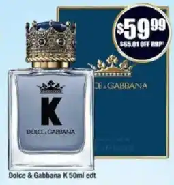 Chemist Warehouse Dolce & Gabbana K 50ml edt offer