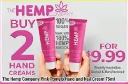 Chemist Warehouse The Hemp Company Pink Pomelo Hand and Nail Cream offer