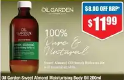 Chemist Warehouse Oil Garden Sweet Almond Moisturising Body Oil offer