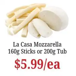 Farmer Jack's La Casa Mozzarella offer