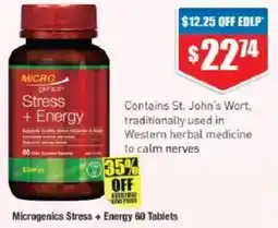 Chemist Warehouse Microgenics Stress + Energy 60 Tablets offer
