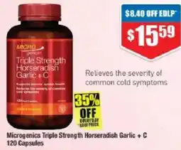 Chemist Warehouse Microgenics Triple Strength Horseradish Garlic + C offer