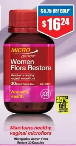 Chemist Warehouse Microgenics Women Flora Restore offer