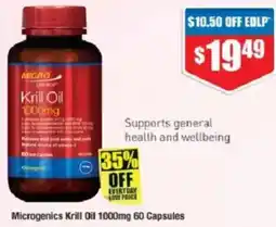 Chemist Warehouse Microgenics Krill Oil 1000mg offer