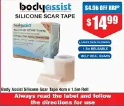 Chemist Warehouse Body Assist Silicone Scar Tape offer