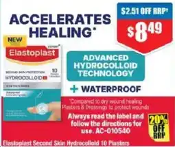 Chemist Warehouse Elastoplast Second Skin Hydrocolloid 10 Plasters offer
