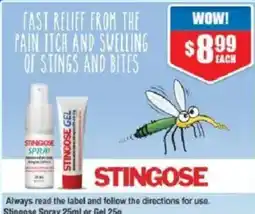Chemist Warehouse Stingose Spray or Gel offer