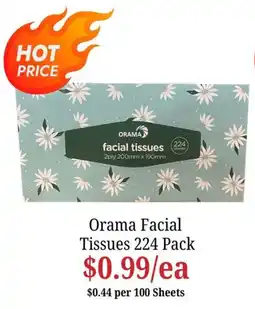 Farmer Jack's Orama Facial Tissues offer