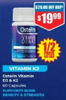 Chemist Warehouse Ostelin Vitamin D3 & K2 offer