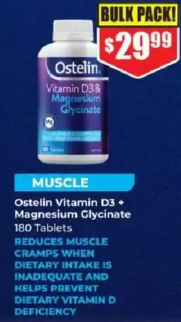 Chemist Warehouse Ostelin Vitamin D3 + Magnesium Glycinate offer