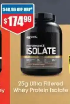 Chemist Warehouse Optimum Nutrition Performance Isolate offer