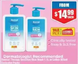 Chemist Warehouse Dermal Therapy Sensitive Skin Wash or Lotion offer