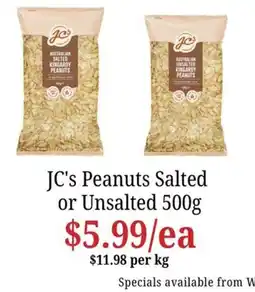 Farmer Jack's JC's Peanuts Salted or Unsalted offer