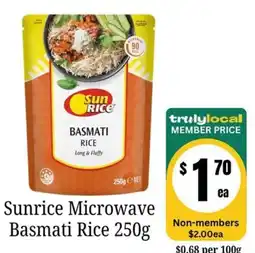 Farmer Jack's Sunrice Microwave Basmati Rice offer