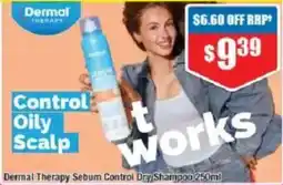 Chemist Warehouse Dermal Therapy Sebum Control Dry Shampoo offer