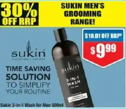 Chemist Warehouse Sukin 3-in-1 Wash for Men offer