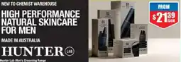 Chemist Warehouse Hunter Lab Men's Grooming Range offer