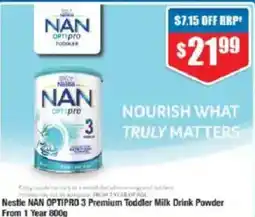 Chemist Warehouse Nestle NAN OPTIPRO 3 Premium Toddler Milk Drink Powder offer