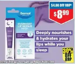 Chemist Warehouse Dermal Therapy Overnight Lip Repair Mask offer