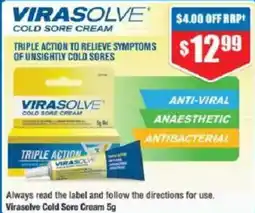 Chemist Warehouse Virasolve Cold Sore Cream offer