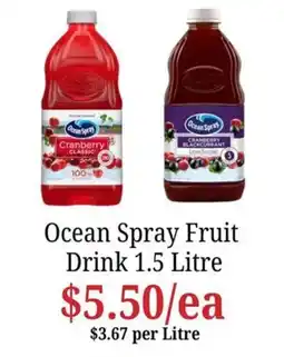 Farmer Jack's Ocean Spray Fruit Drink offer