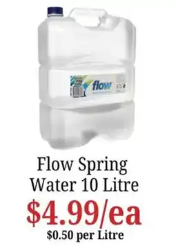 Farmer Jack's Flow Spring Water offer