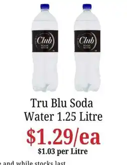 Farmer Jack's Tru Blu Soda Water offer
