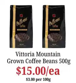 Farmer Jack's Vittoria Mountain Grown Coffee Beans offer