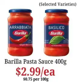 Farmer Jack's Barilla Pasta Sauce offer