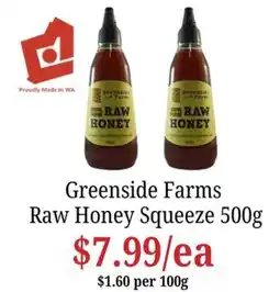 Farmer Jack's Greenside Farms Raw Honey Squeeze offer