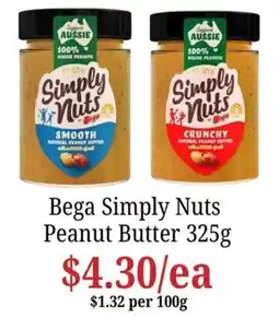 Farmer Jack's Bega Simply Nuts Peanut Butter offer