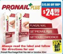 Chemist Warehouse Pronail Plus Fungal Nail Pen or Solution offer