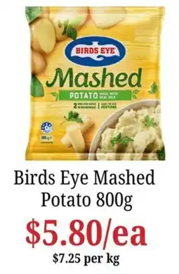 Farmer Jack's Birds Eye Mashed Potato offer