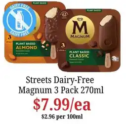 Farmer Jack's Streets Dairy-Free Magnum offer