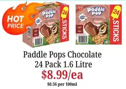 Farmer Jack's Paddle Pops Chocolate offer