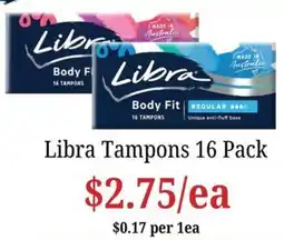 Farmer Jack's Libra Tampons offer