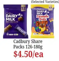 Farmer Jack's Cadbury Share Packs offer