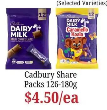 Farmer Jack's Cadbury Share Packs offer