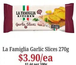 Farmer Jack's La Famiglia Garlic Slices offer