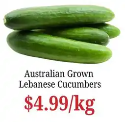 Farmer Jack's Australian Grown Lebanese Cucumbers offer