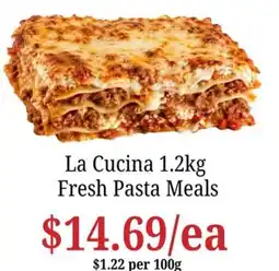 Farmer Jack's La Cucina Fresh Pasta Meals offer