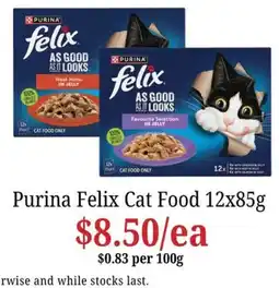 Farmer Jack's Purina Felix Cat Food offer