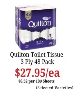 Farmer Jack's Quilton Toilet Tissue 3 Ply offer